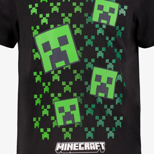 Minecraft jongens T-shirt zwart groen