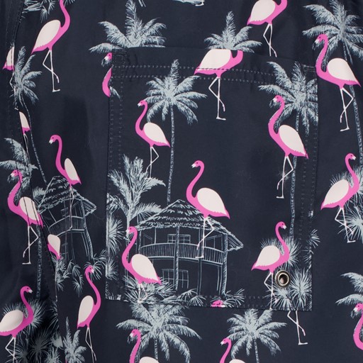 Heren zwemshort flamingo zwart