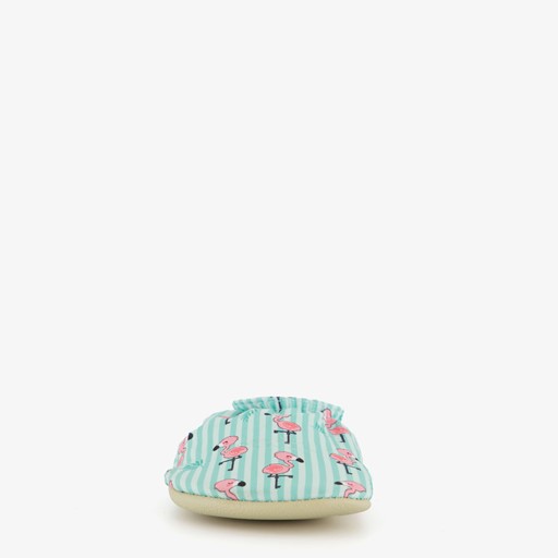 Kinder schoenen blauw met flamingo