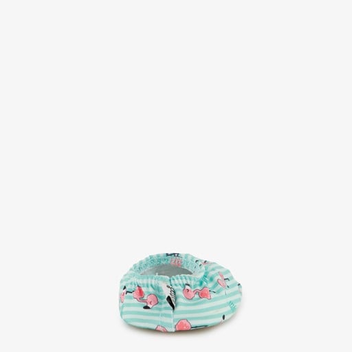 Kinder schoenen blauw met flamingo