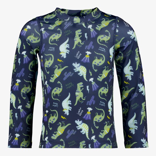 Kinder UV zwemshirt met lange mouwen blauw