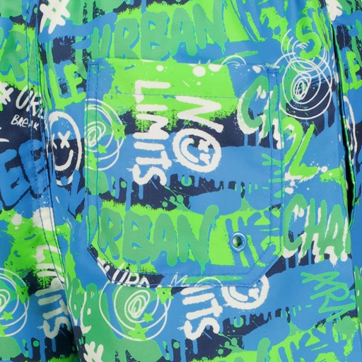 Jongens zwemshort met graffiti print