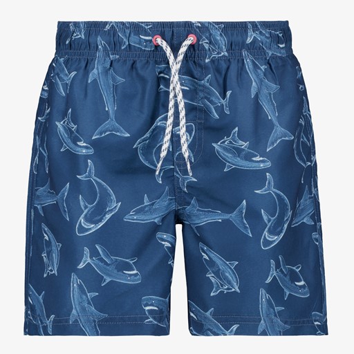 Jongens zwemshort met haaien blauw