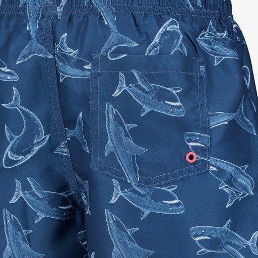 Jongens zwemshort met haaien blauw