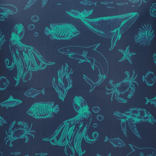 Kinder UV zwemshirt met zeedieren blauw