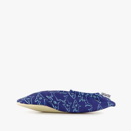 Kinder schoenen blauw met haaien