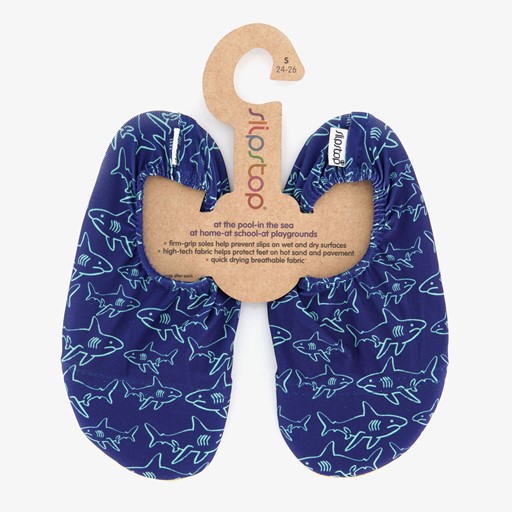 Kinder schoenen blauw met haaien