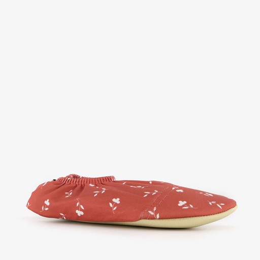 Kinder schoenen rood met bloemen