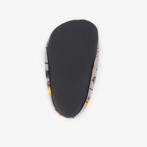 Kinder schoenen grijs met vrachtwagens