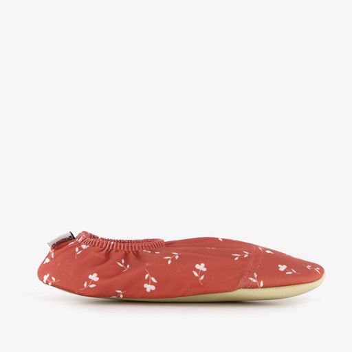 Kinder schoenen rood met bloemen