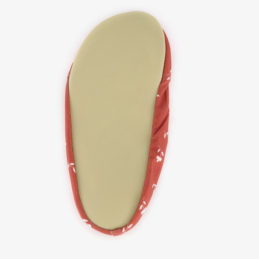 Kinder schoenen rood met bloemen