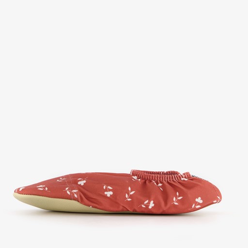 Kinder schoenen rood met bloemen