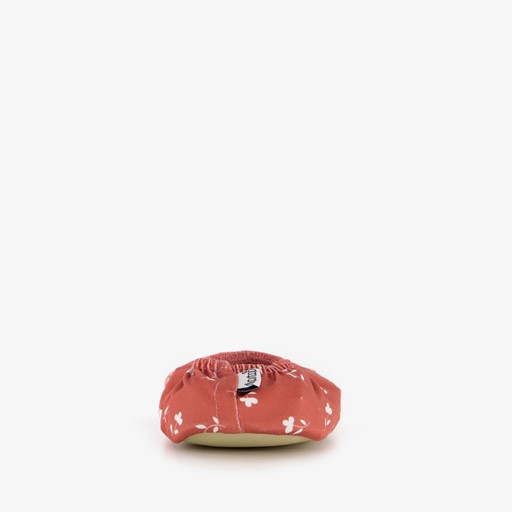 Kinder schoenen rood met bloemen