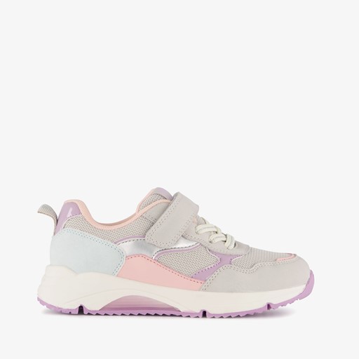 Meisjes sneakers grijs pastel