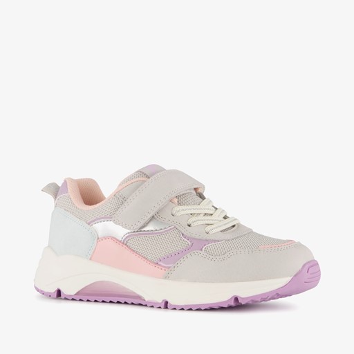 Meisjes sneakers grijs pastel