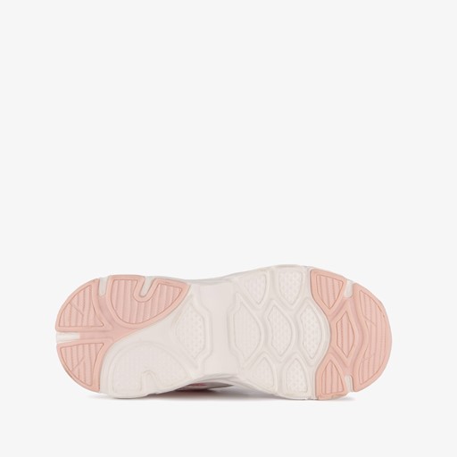 Meisjes dad sneakers wit roze