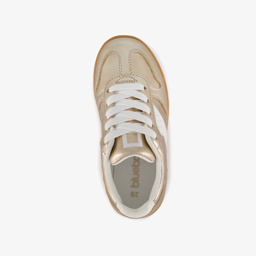 Meisjes sneakers goudkleurig wit