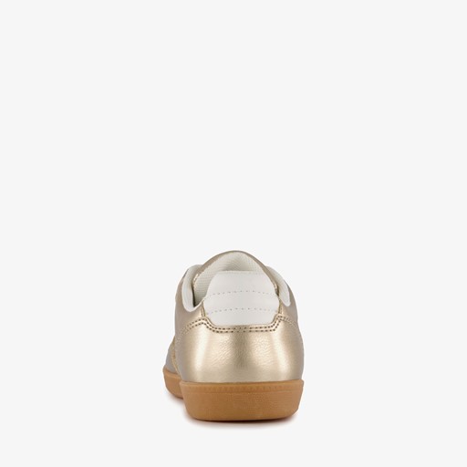 Meisjes sneakers goudkleurig wit
