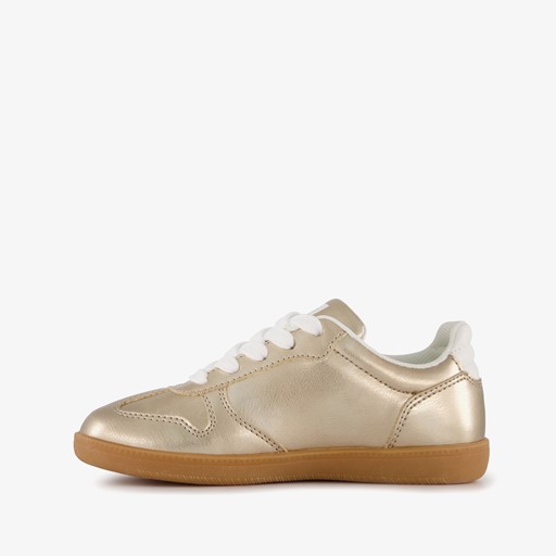 Meisjes sneakers goudkleurig wit