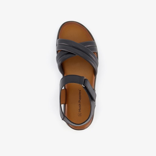Leren dames sandalen zwart