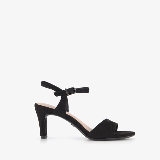 Dames sandalen met hak zwart