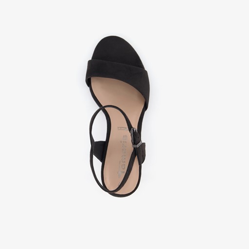 Dames sandalen met hak zwart