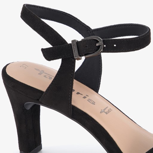 Dames sandalen met hak zwart