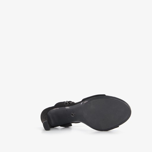Dames sandalen met hak zwart