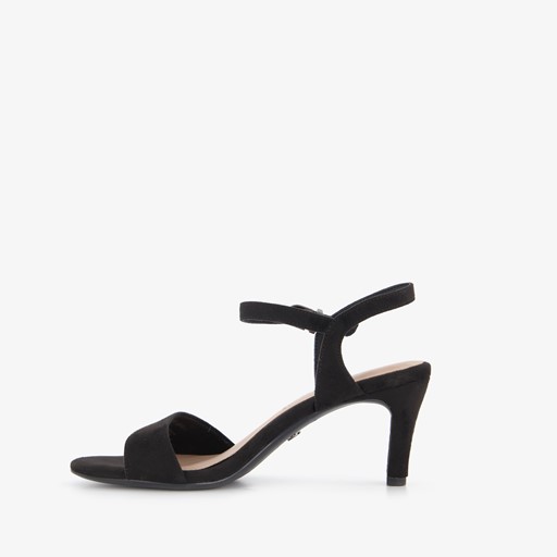Dames sandalen met hak zwart