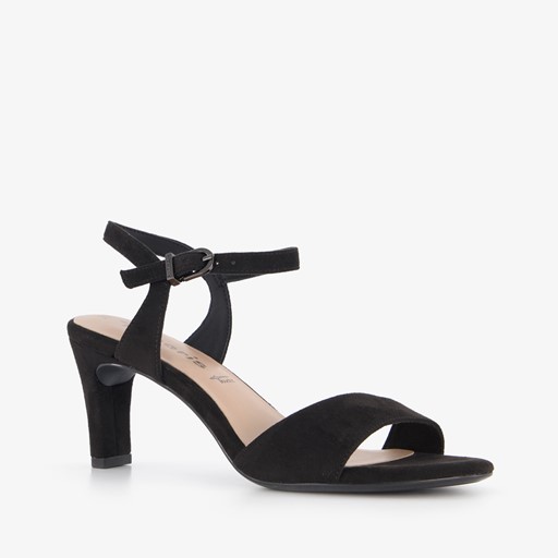 Dames sandalen met hak zwart
