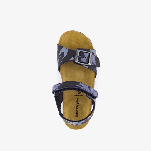 Kinder bio sandalen blauw camouflage