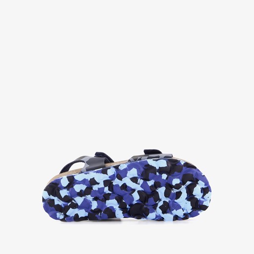 Kinder bio sandalen blauw camouflage