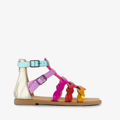 Meisjes sandalen roze paars