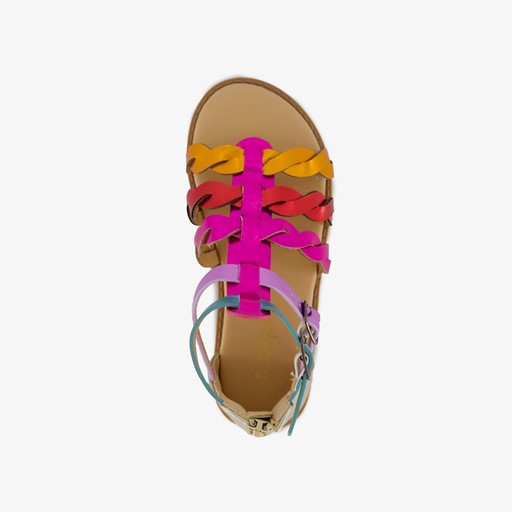 Meisjes sandalen roze paars