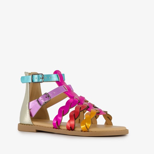 Meisjes sandalen roze paars