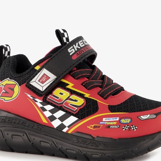 Skech Tracks jongens sneakers rood zwart