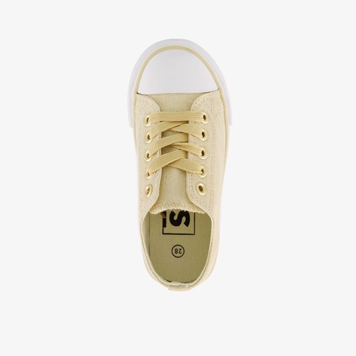 Meisjes gympen met glitters goudkleurig