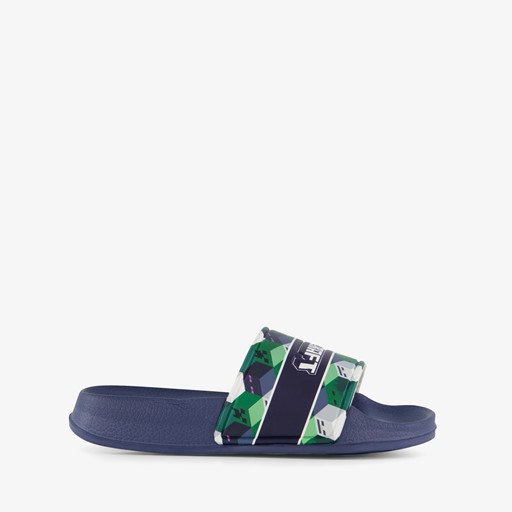 Kinder badslippers blauw groen