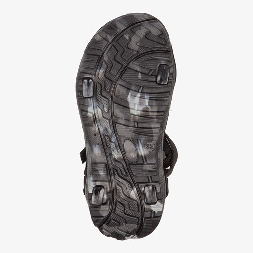 Jongens sandalen zwart met camouflage