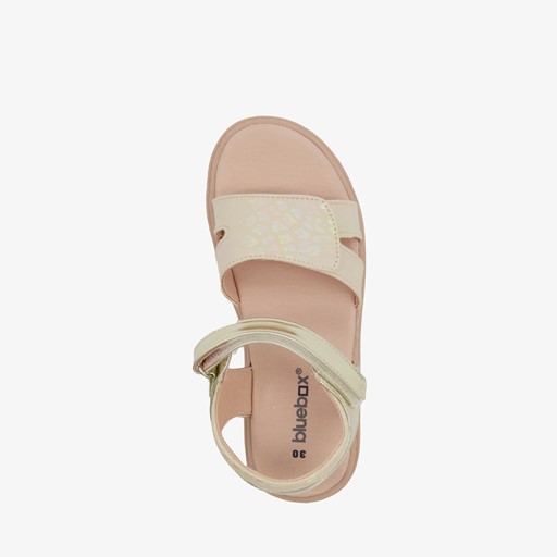 Meisjes sandalen met luipaardprint goud