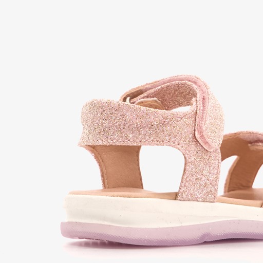 Meisjes sandalen roze met glitters