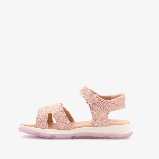 Meisjes sandalen roze met glitters