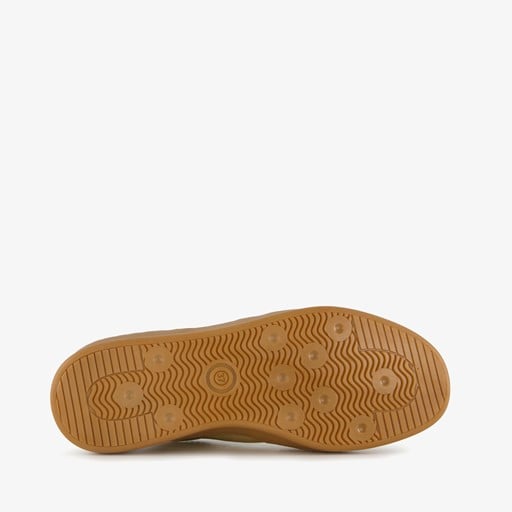 Leren dames sneakers metallic goud