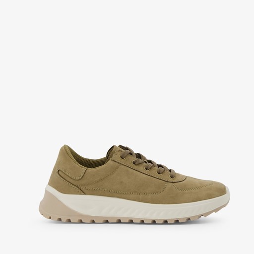 Suede dames sneakers taupe