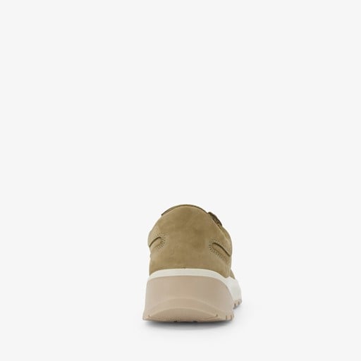 Suede dames sneakers taupe