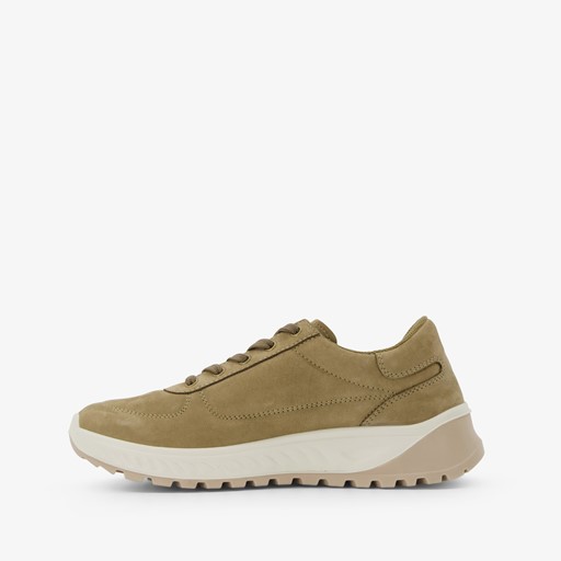 Suede dames sneakers taupe