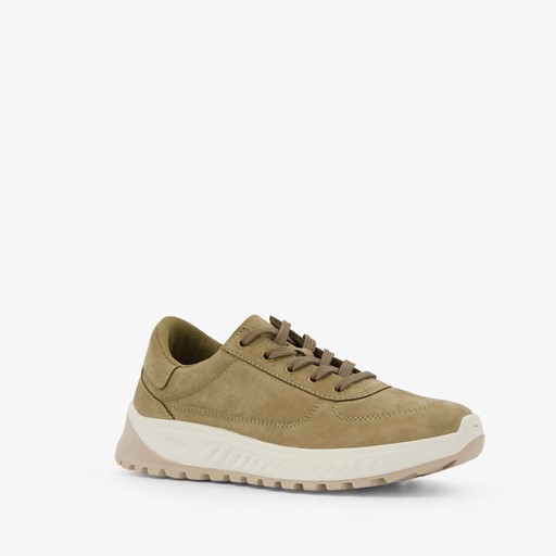 Suede dames sneakers taupe