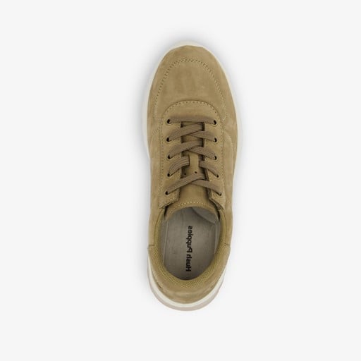 Suede dames sneakers taupe