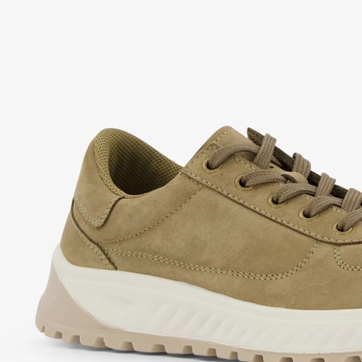 Suede dames sneakers taupe