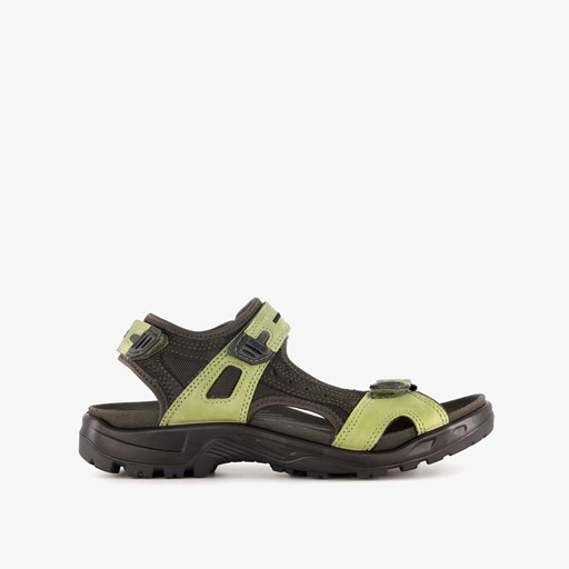 ECCO Off Road leren heren sandalen groen zwart